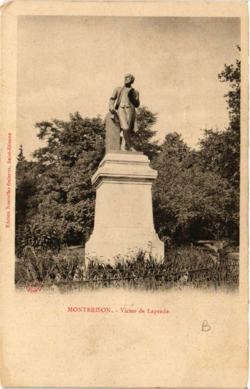 Carte postale ancienne Montbrison - Victor de Laprade à Montbrison