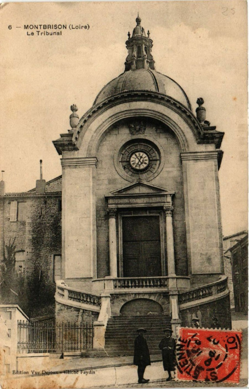 Carte postale ancienne Montbrison - Le Tribunel à Montbrison