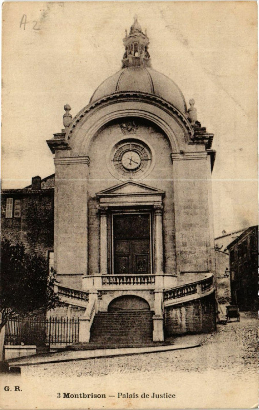 Carte postale ancienne Montbrison - Palais de Justice à Montbrison