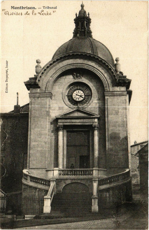 Carte postale ancienne Montbrison - Tribunal à Montbrison