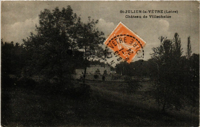 Carte postale ancienne Saint-Julien-la-Vêtre - Château de Villechaize à Vêtre-sur-Anzon
