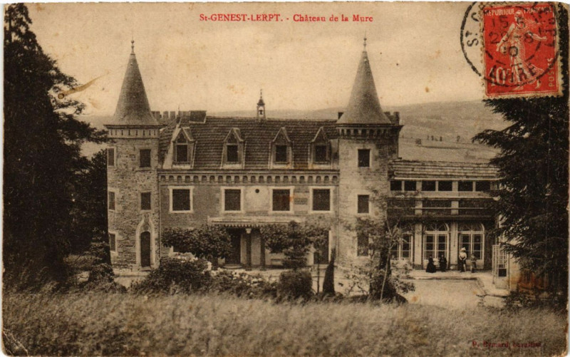 Carte postale ancienne Saint-Genest-Lerpt - Chateau de la Mure à Saint-Genest-Lerpt