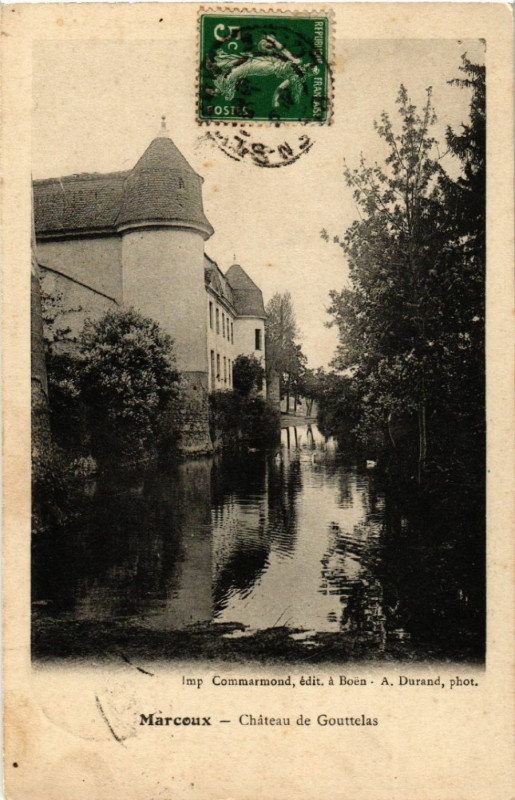 Carte postale ancienne Marcoux - Chateau de Gouttelas à Marcoux