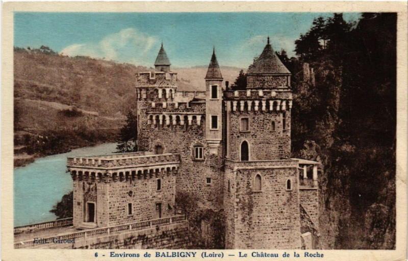 Carte postale ancienne Environs de Balbigny - Le Chateau de la Roche à Balbigny