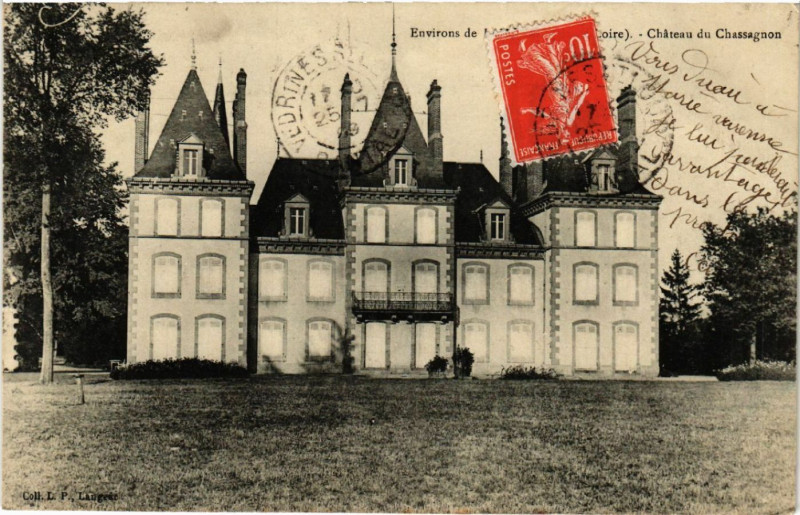 Carte postale ancienne Environs de ... - Chateau du Chassagnon