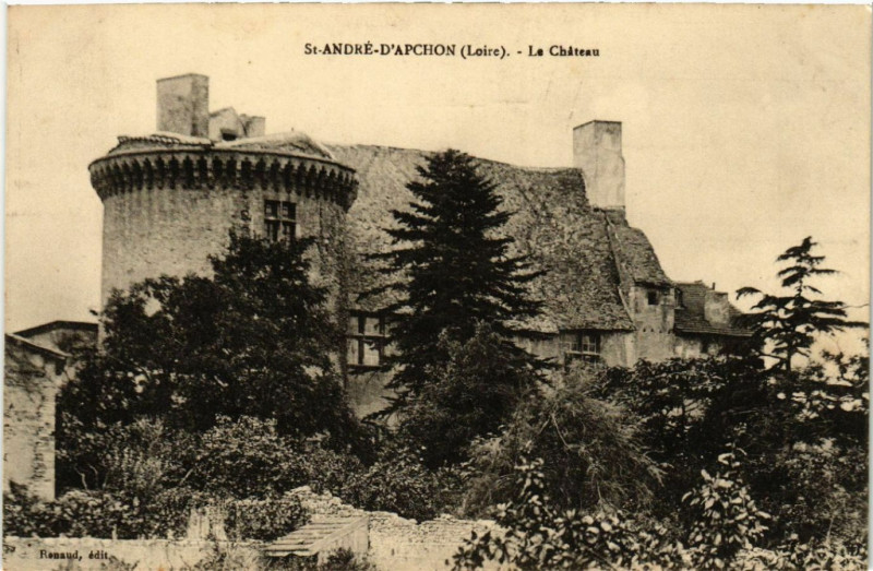 Carte postale ancienne Saint-Andre-d'Apchon - Le Chateau à Saint-André-d'Apchon