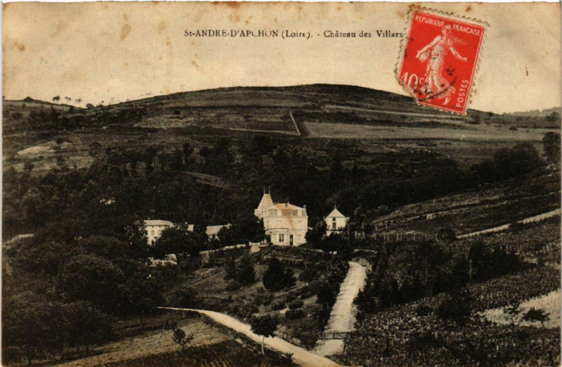 Carte postale ancienne St-Andre-d'Apchon - Chateau des Villars à Villars