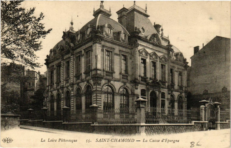 Carte postale ancienne La Loire Pittoresque - Saint-Chamond - La Caisse d'Epargne à Saint-Chamond