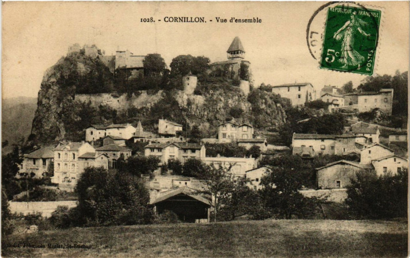 Carte postale ancienne Cornillon - Vue d'ensemble