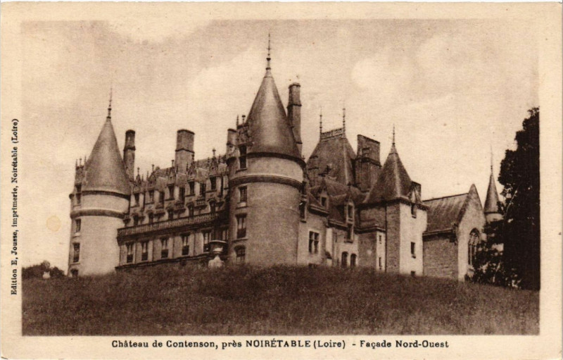Carte postale ancienne Chateau de Contenson pres Noiretable - Facade Nord-Est à Noirétable