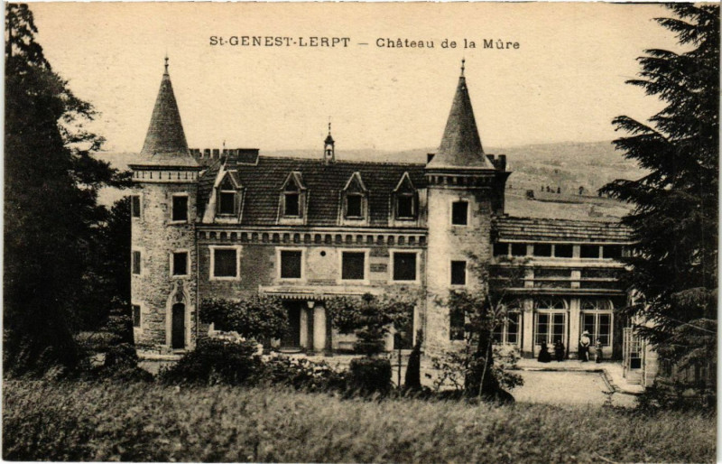 Carte postale ancienne Saint-Genest-Lerpt - Chateau de la Mure à Saint-Genest-Lerpt