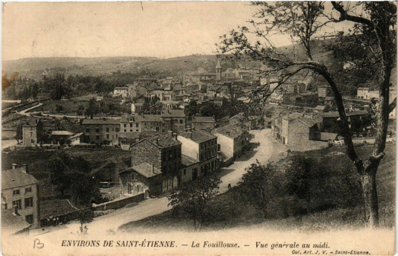 Carte postale ancienne Vue générale au midi à La Fouillouse