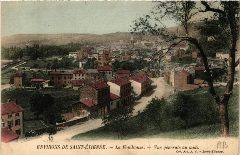 Carte postale ancienne Vue générale au midi à La Fouillouse