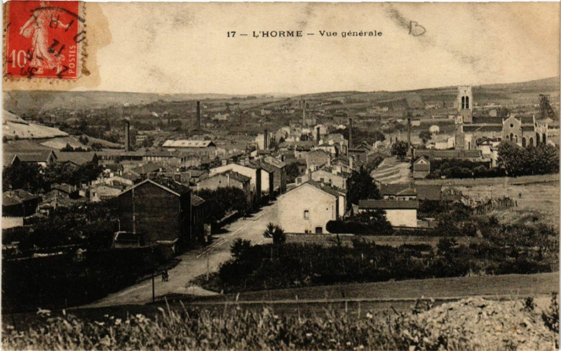 Carte postale ancienne L'Horme - Vue générale à L'Horme