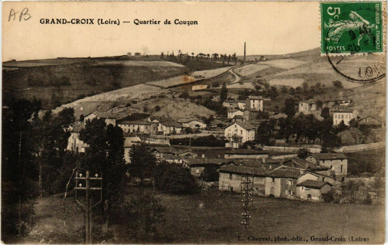 Carte postale ancienne Grand-Croix - Quartier de Couson