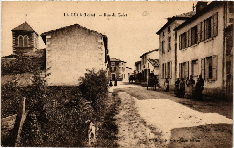 Carte postale ancienne La Cula - Rue du Gelet