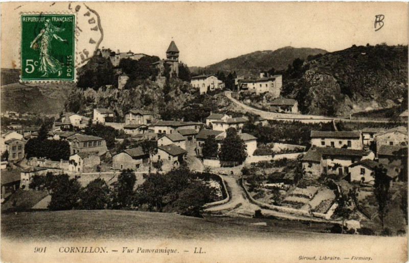Carte postale ancienne Cornillon - Vue Panoramique