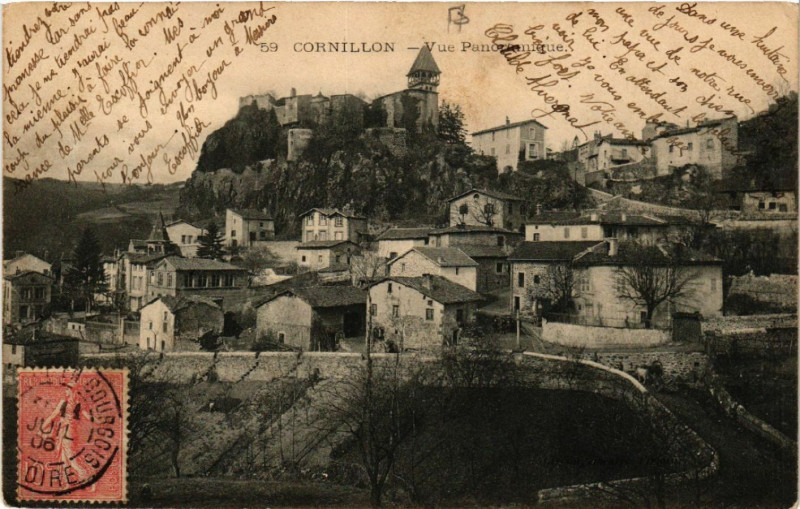 Carte postale ancienne Cornillon - Vue Panoramique