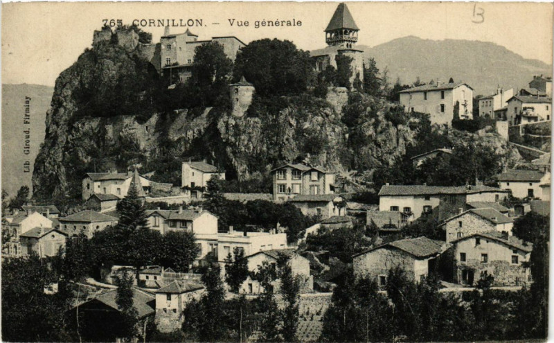 Carte postale ancienne Cornillon - Vue générale