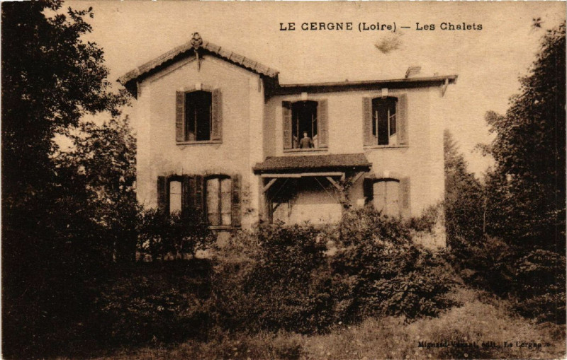 Carte postale ancienne Le Cergne - Les Chalets au Cergne