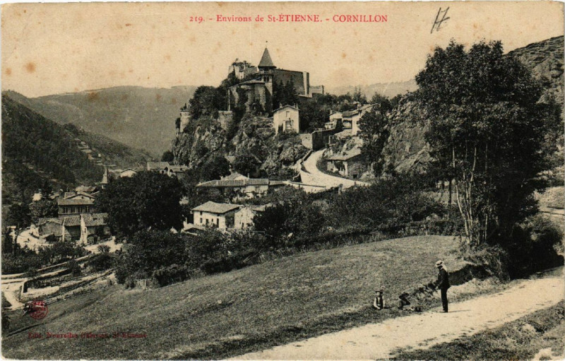 Carte postale ancienne Environs de Saint-Etienne - Cornillon à Saint-Étienne
