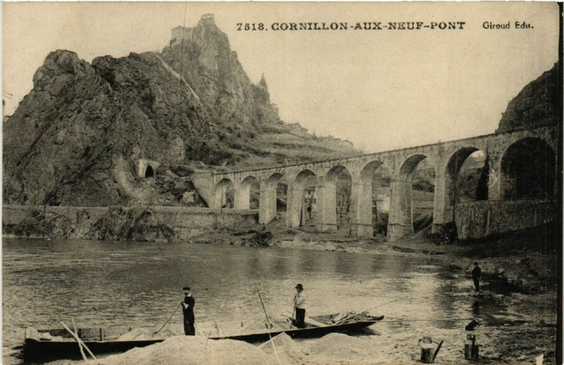 Carte postale ancienne Cornillon-aux-Neuf - Pont