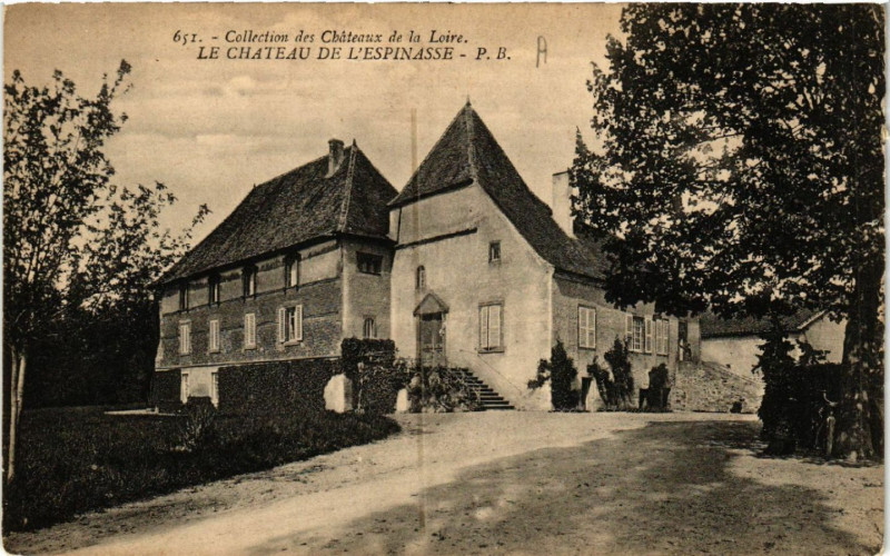 Carte postale ancienne Collection des Chateaux de la Loire - Le Chateau de L'Espinasse