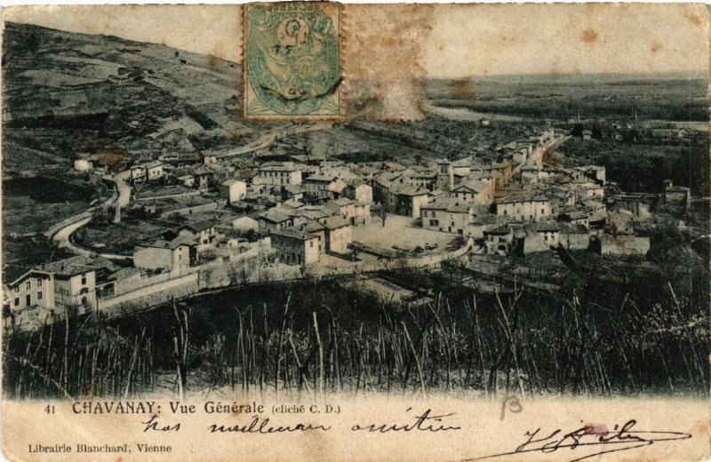 Carte postale ancienne Chavanay - Vue Générale à Chavanay