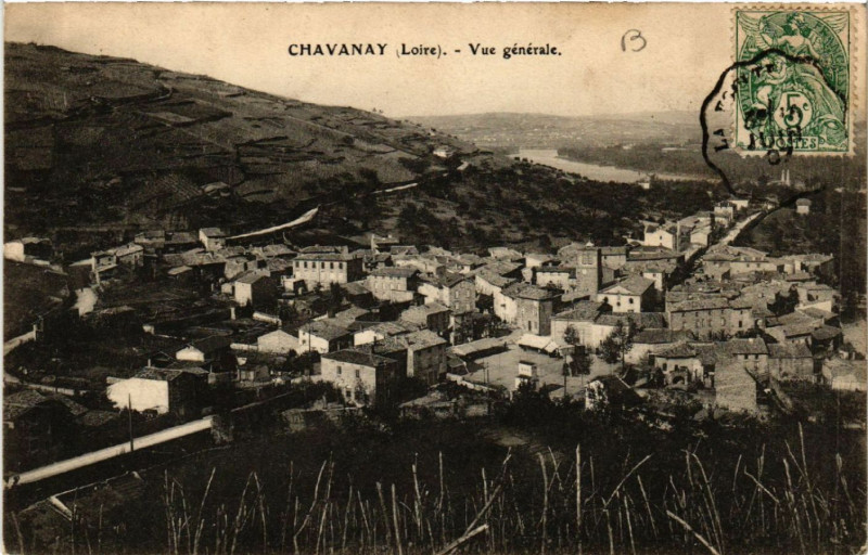 Carte postale ancienne Chavanay - Vue générale à Chavanay