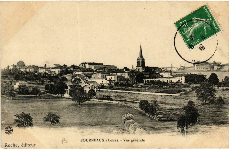 Carte postale ancienne Fourneaux - Vue générale à Fourneaux