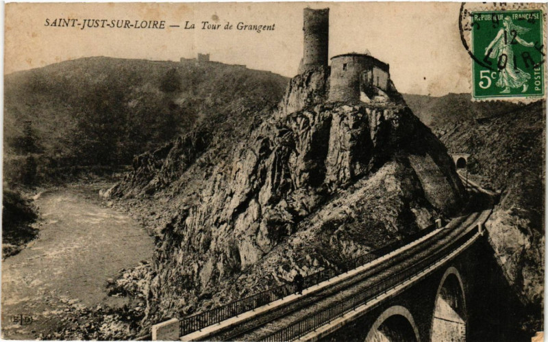 Carte postale ancienne Saint-Just-sur-Loire - La Tour de Grangent