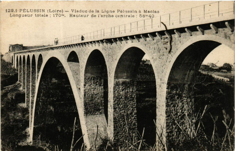 Carte postale ancienne Pelussin - Viaduc de la Ligne Pelussin a Macias - .. à Pélussin