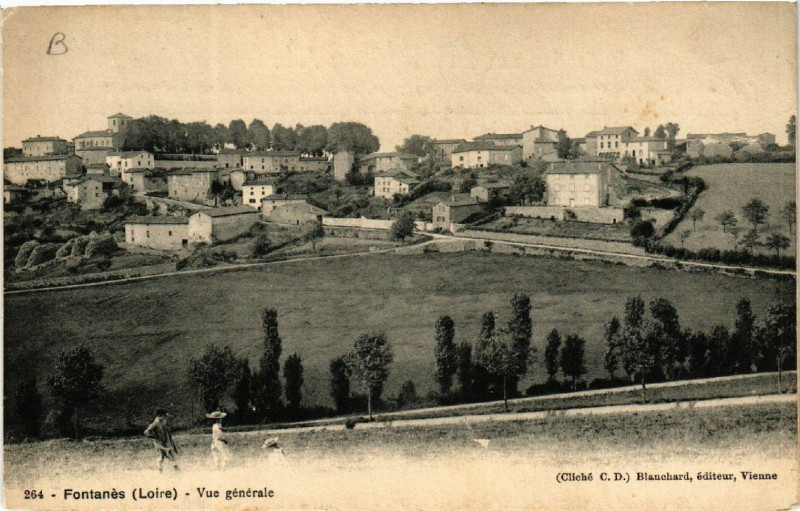 Carte postale ancienne Fontanes - Vue générale à Fontanès