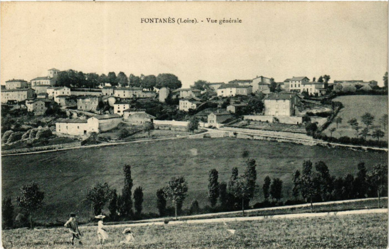 Carte postale ancienne Fontanes - Vue générale à Fontanès