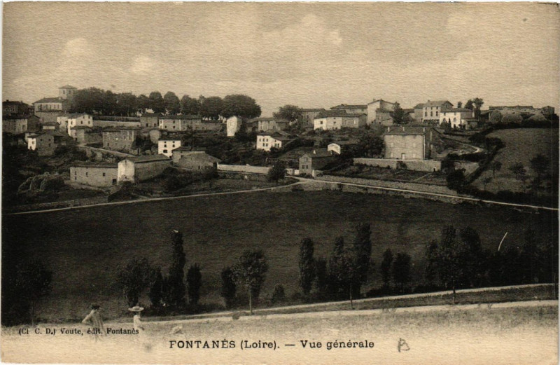 Carte postale ancienne Fontanes - Vue générale à Fontanès