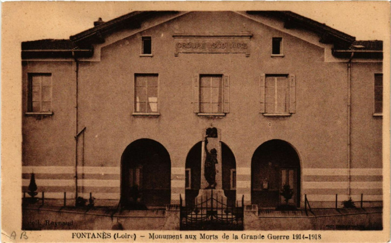 Carte postale ancienne Fontanes - Monument aux Morts de la Grande Guerre 1914-18 à Fontanès