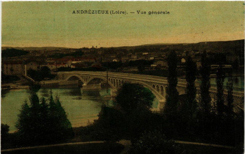 Carte postale ancienne Andrezieux - Vue générale