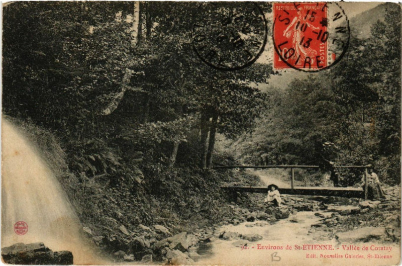 Carte postale ancienne Environs de Saint-Etienne - Vallée de Cotatay à Saint-Étienne