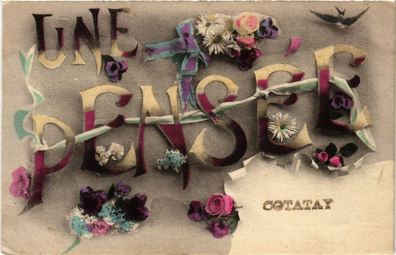 Carte postale ancienne Une Pensée Cotatay