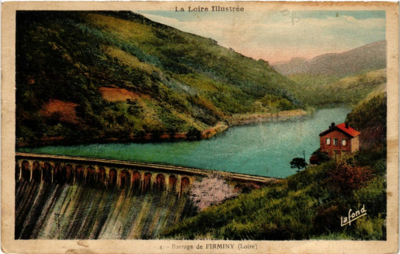 Carte postale ancienne La Loire Illustrée - Barrage de Firminy à Firminy