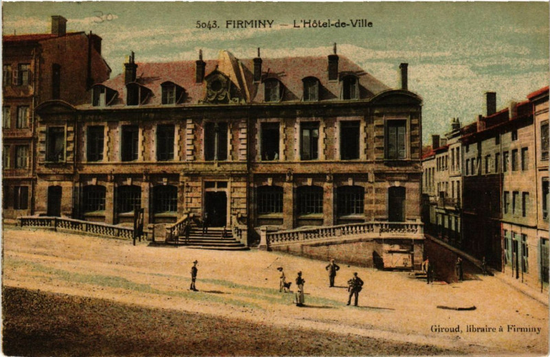 Carte postale ancienne Firminy - L'Hotel-de-Ville à Firminy