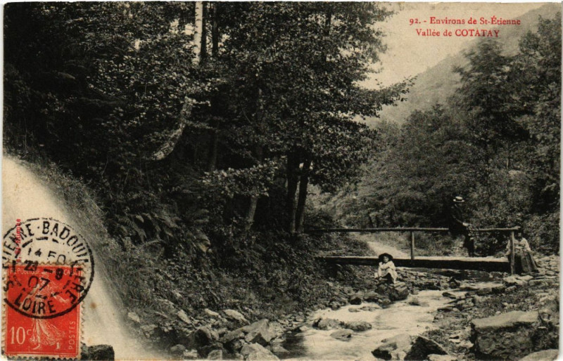 Carte postale ancienne Environs de Saint-Etienne - Vallée de Cotatay à Saint-Étienne