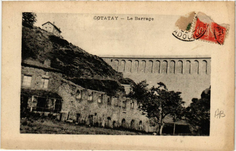 Carte postale ancienne Cotatay - La Barrage