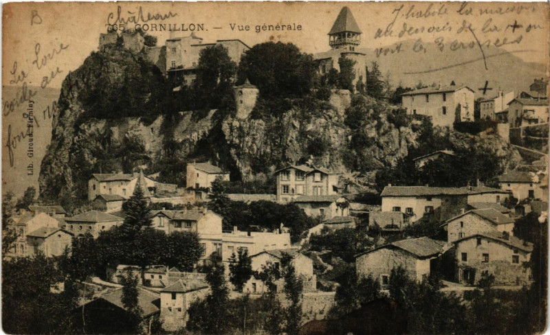 Carte postale ancienne Cornillon - Vue générale