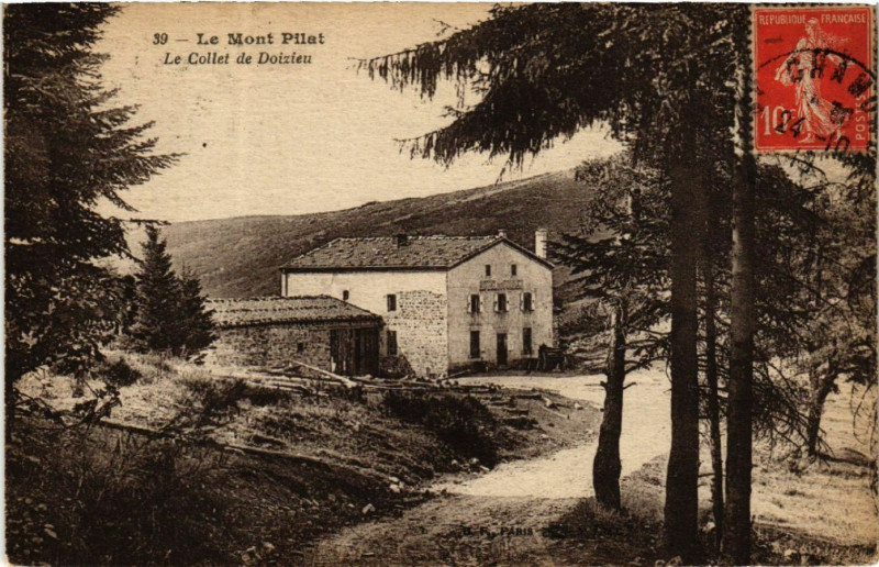 Carte postale ancienne Le Mont-Pilat - Le Collet de Doizieux à Doizieux