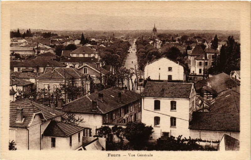 Carte postale ancienne Feurs - Vue Générale à Feurs