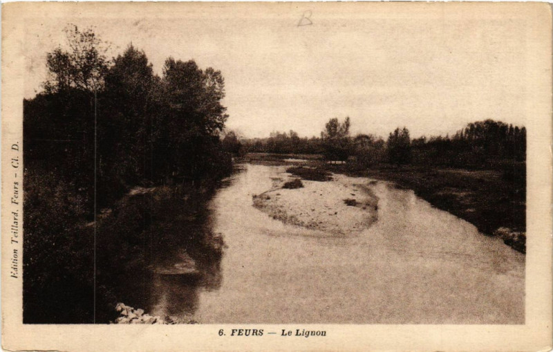 Carte postale ancienne Feurs - Le Lignon à Feurs