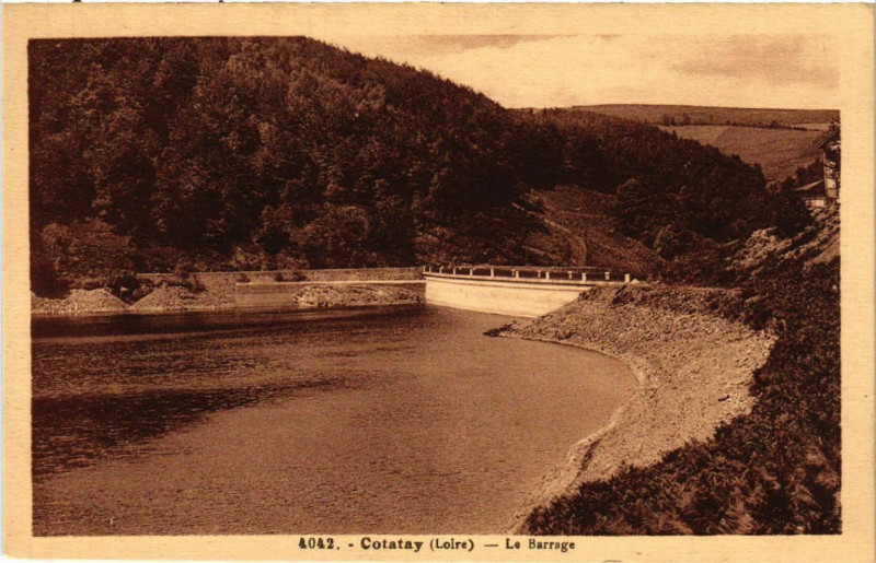 Carte postale ancienne Cotatay - La Barrage