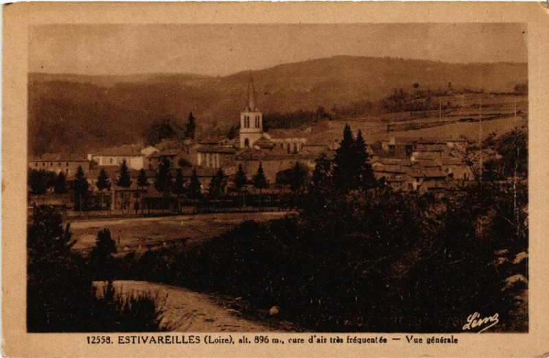Carte postale ancienne Estivareilles alt 896 m. care d'sir trés fréquentés .. à Estivareilles