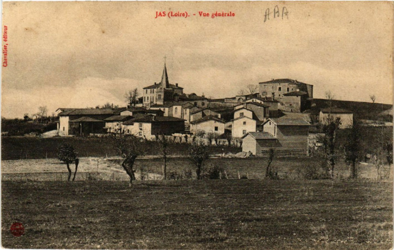 Carte postale ancienne Jas - Vue générale à Jas